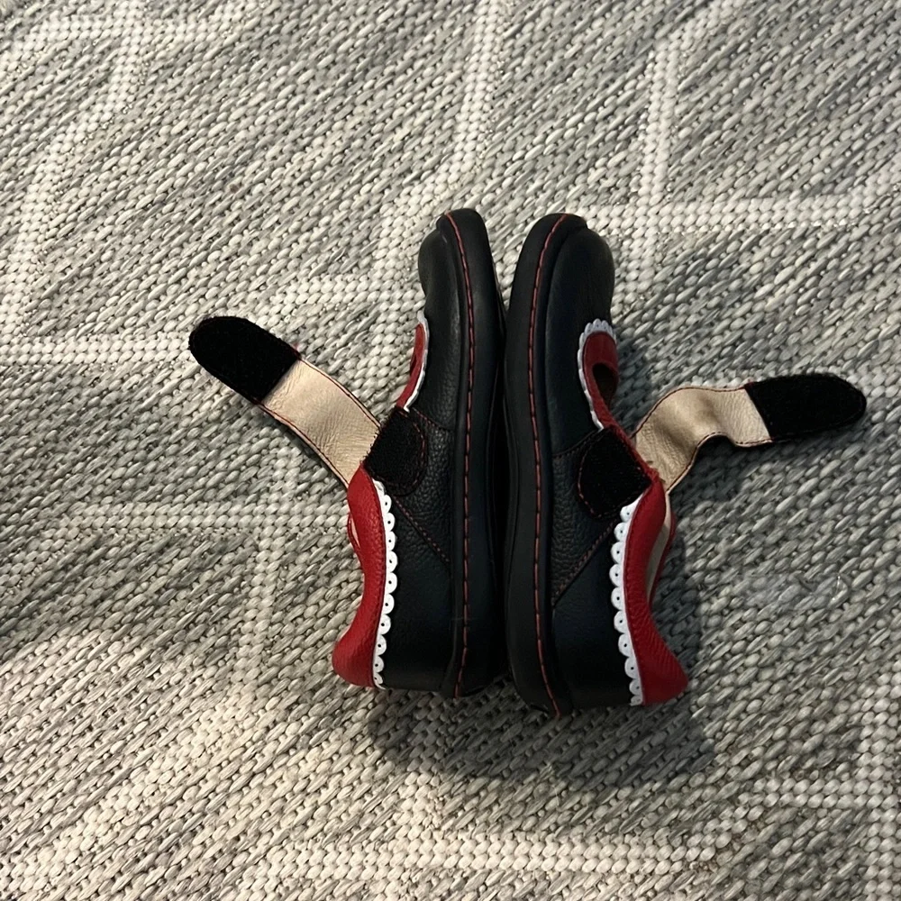 Robeez Black and Red Kids Dress Shoes